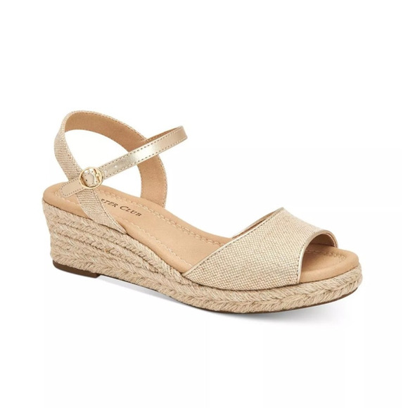 CHARTER CLUB Womens NEW Platform Luchia Peep-Toe Wedge Espadrille Size 12 - Picture 5 of 5